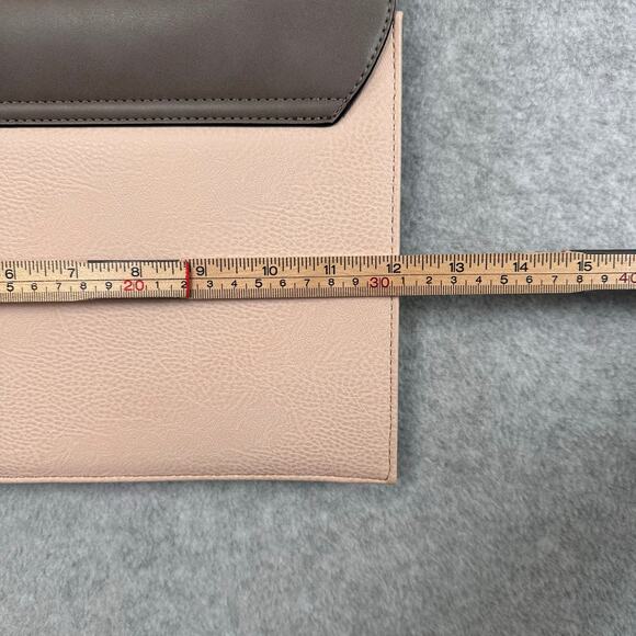 Mix No 6 Envelope Crossbody Cutch Purse Colorblock Pink Gray Snap Closure Modern - Picture 9 of 11